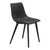 Set of Two Black Upholstered Faux Leather Dining Side chairs