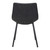 Set of Two Black Upholstered Faux Leather Dining Side chairs