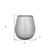 Set of Four Silver Acrylic Stemless All Purpose Wine Glass
