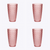 Set of Four Pink Geometric Acrylic Stemless Highball Glass