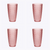 Set of Four Pink Geometric Acrylic Stemless Highball Glass