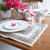 19" Set of Four Natural And Ivory Geometric Braided Jute Placemats