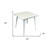 32" White Steel and Metal Square Dining Table