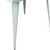 32" White Steel and Metal Square Dining Table