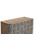 32" Dark Brown Black and White Solid Wood And Inlaid Bone Textured Accent Cabinet With Two Doors