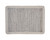 19" Set of Four Gray And Natural Cotton Placemats