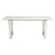 71" White And Silver Marble And Steel Sled Base Dining Table