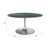 60" Gray and Silver Marble and Aluminum Pedestal Base Round Top Dining Table