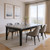 66" Dark Gray Faux Marble and Wood Dining Table