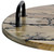 16" Brown And Black Solid Wood Abstract Round Serving Tray With Handles