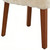 Set of Two Ivory and Brown Faux Fur and Solid Wood Dining Side Chairs