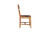 Set of Two Brown Solid Wood Ladder Back Dining Side Chairs