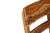 Set of Two Brown Solid Wood Ladder Back Dining Side Chairs