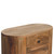 26" Oak Solid Wood Oval Accent Cabinet With Three Drawers