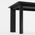66" Black Solid Wood Dining Table