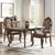 Set of Two Tufted Oak Upholstered Faux Leather And Solid Wood Dining Arm Chairs