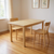 60" Natural Solid Wood Dining Table