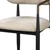 Set of Two Beige And Black Upholstered Fabric Open Back Dining Arm Chairs