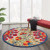 5’ Round Red and Multicolor Indoor Outdoor Area Rug - 4512822812809