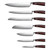 Black And Brown Wood Seven Piece Cutlery Set