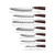 Black And Brown Wood Seven Piece Cutlery Set