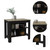 Black and Natural 41" Kitchen Island With Storage