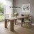 98" Light Brown Wood Self-Storing Extendable Dining Table With Storage