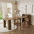 98" Light Brown Wood Self-Storing Extendable Dining Table With Storage