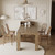 98" Light Brown Wood Self-Storing Extendable Dining Table With Storage