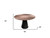 48" Brown and Black Wood and Metal Pedestal Base Round Top Dining Table