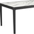 65" White and Black Faux Marble and Solid Wood Dining Table