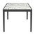 65" White and Black Faux Marble and Solid Wood Dining Table