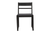 Set of Two Dark Gray Wood Ladder Back Dining Side Chairs
