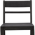 Set of Two Dark Gray Wood Ladder Back Dining Side Chairs