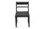 Set of Two Dark Gray Ladder Back Dining Side Chairs