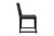Set of Two Dark Gray Ladder Back Dining Side Chairs