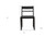 Set of Two Dark Gray Ladder Back Dining Side Chairs