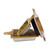 Set of Three Natural And White Solid Wood Centerpiece Bowl With Handles