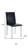 Set of Four Black and Silver Faux Leather and Metal Dining Side Chairs - Black, Silver