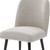 Set of Two Beige And Black Upholstered Fabric Dining Side Chairs