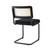 Set of Two Black Upholstered Velvet Dining Side Chairs