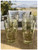 Set of Four Clear and Green Palm Tree Acrylic Highball Glasses