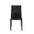 Set of Two Black Upholstered Leather Dining Side Chairs