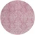 8' Pink And Ivory Round Damask Washable Indoor Outdoor Area Rug - Pink, Ivory