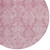 8' Pink And Ivory Round Damask Washable Indoor Outdoor Area Rug - Pink, Ivory
