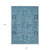 8' X 10' Sky Blue And Gray Oriental Washable Indoor Outdoor Area Rug