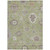 9' X 12' Artichoke Green And Beige Floral Washable Indoor Outdoor Area Rug - Artichoke Green, Beige