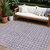 9' X 12' Purple And Ivory Geometric Washable Indoor Outdoor Area Rug Transitional Style - Purple, Ivory Color