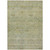 8' X 10' Green And Gold Oriental Washable Indoor Outdoor Area Rug