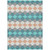 9' X 12' Teal Blue Gray And Copper Geometric Washable Indoor Outdoor Area Rug